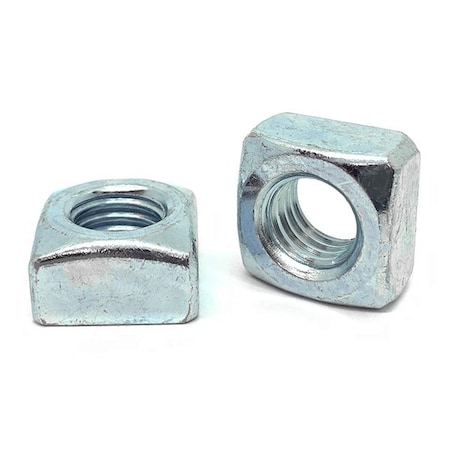 Boltsandnuts.Com 50 Pieces 1/2in-13 Steel Square Nuts Zinc Clear, 50PK 50CSQN2Z-50